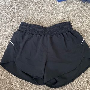 Black running shorts